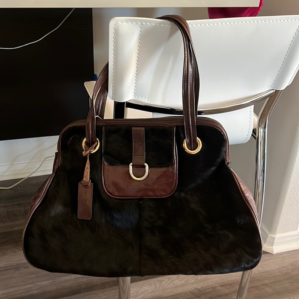Aqua Madonna Calf Hair Bag